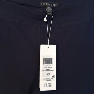 Midnight Blue (close to Navy blue) nwt Eileen Fisher washable crepe pants